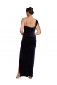 Sleeveless Dark Navy Low Back Sheath Spaghetti Straps Formal Evening Gown / Prom Dress / Bridesmaid Dress Maidstone