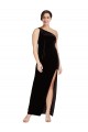 Sleeveless Black Sheath One Shoulder Formal Evening Gown / Prom Dress / Bridesmaid Dress Maidstone