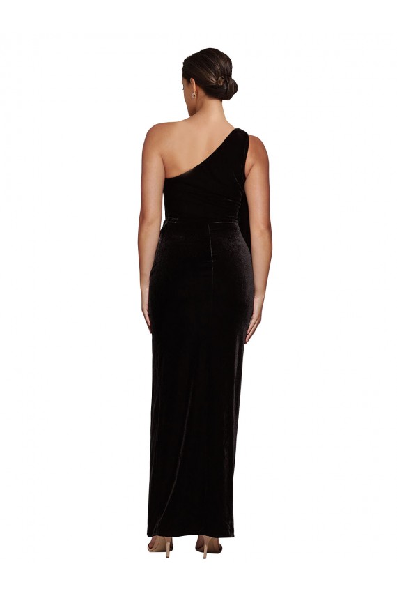 Sleeveless Black Sheath One Shoulder Formal Evening Gown / Prom Dress / Bridesmaid Dress Maidstone