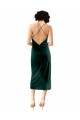 Sleeveless Dark Green Criss Cross Open Back Sheath Spaghetti Straps Formal Dress / Bridesmaid Dress Maidstone