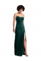 Sleeveless Dark Green Low Back Sheath Strapless Black Tie Evening Gown / Prom Dress / Bridesmaid Dress Maidstone